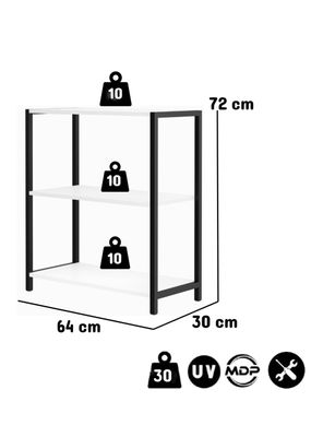 Imagen 2 del producto Estante New York Blanco 3 Niveles