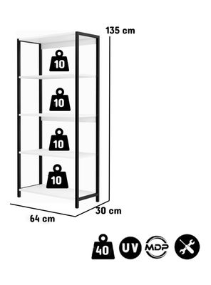 Imagen 2 del producto Estante New York Blanco 5 Niveles