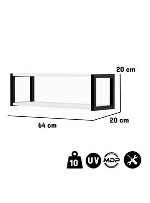 Imagen 2 del producto Repisa Pared Berlín 2 Niveles Blanco