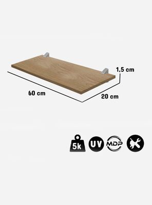 Imagen 2 del producto Pack 2 Repisas Concept 60 cm Roble