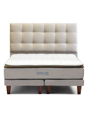 Cama Europea Sunset 2 Plazas Base Dividida + Respaldo Tignes Arena