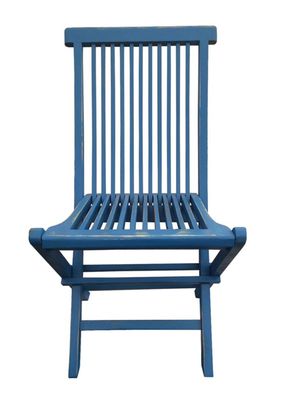 Silla Plegable Desgaste Celeste Dora Decora