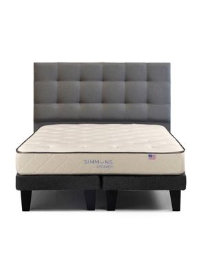 Cama Europea Dreamer 2 Plazas + Respaldo Tignes Gris