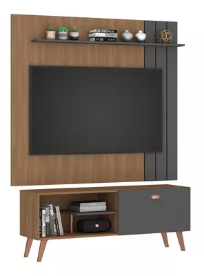 Combo Panel Tv 65"" + Rack 1 Puerta Manchester Gris
