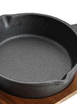 Imagen 2 del producto Mini Cacerola Hierro Fundido con Base Acacia