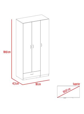 Imagen 2 del producto Armario Z-90 3P 1C Wengue