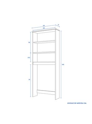 Imagen 2 del producto Estante W.C Puerta Superior 64x21x160 cm CIC