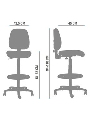 Imagen 2 del producto Silla Cajero Rudy Media Negro