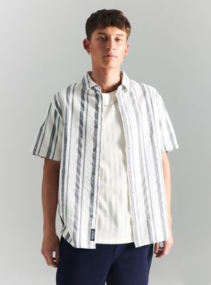 Camisa Casual Tejida Rayas