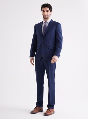 Traje Recto 100% Lana Lisa Slim Fit
