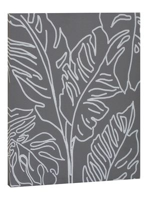Cuadro Hoja Gris 40x50 cm