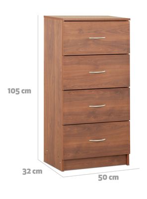 Imagen 2 del producto Cómoda 4 Cajones Cerezo