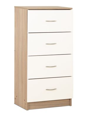 Cómoda 4 Cajones Bicolor
