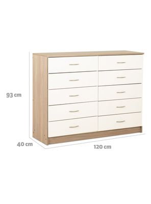 Imagen 2 del producto Cómoda 10 Cajones Bicolor