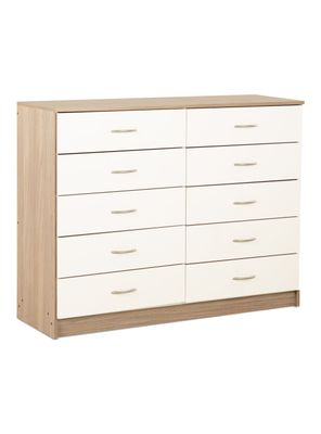 Cómoda 10 Cajones Bicolor