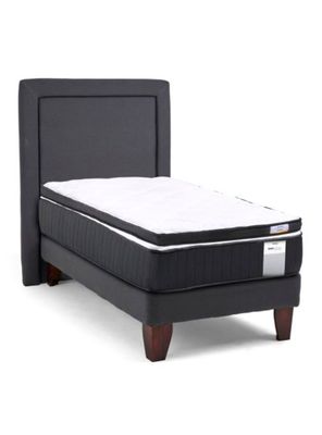 Imagen 2 del producto Cama Europea Dúo Pocket 1 Plaza + Topper + Respaldo