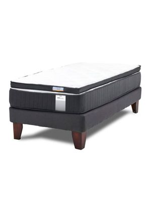 Cama Europea Dúo Pocket 1.5 Plazas + Topper