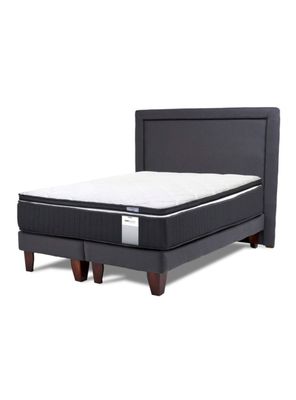 Cama Europea Dúo Pocket 2 Plazas Topper + Respaldo