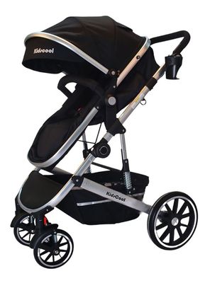 Coche Cuna Lux Negro 3 En 1