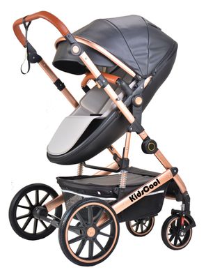 Coche Cuna Egg Negro 3 En 1