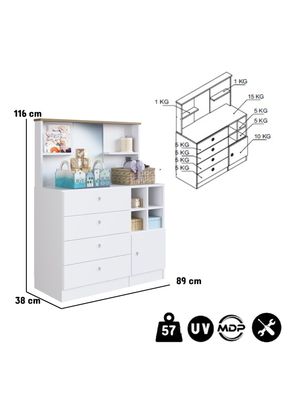 Imagen 2 del producto Cómoda Infantil Con Puerta y Espejo Amore