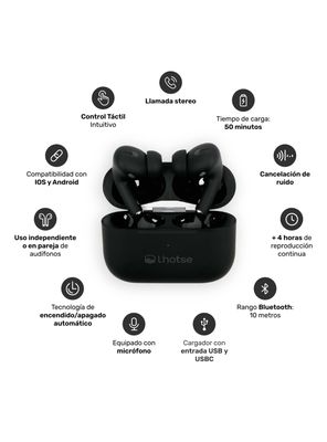 Imagen 2 del producto Audífonos Bluetooth Inalámbrico RM7 Pro Negro