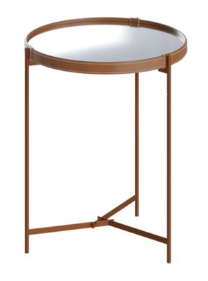 Mesa Lateral Aqua Espejo Redonda 46 cm