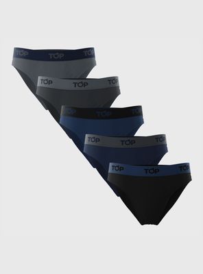 Imagen 1 del producto Pack Top 5 Slip Color Solid Algodón Top