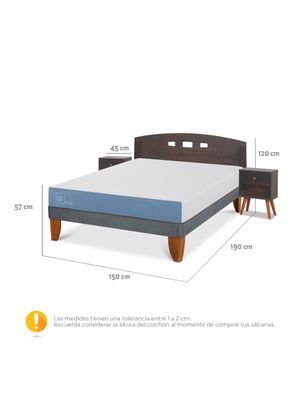 Imagen 2 del producto Cama Europea Excellence 2 Plazas + Set Gales Gris