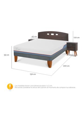 Imagen 2 del producto Cama Europea Excellence Plus 2 Plazas + Set Gales Gris