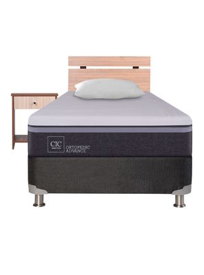 Imagen 2 del producto Cama Americana Ortopedic Advance B5 Black 1.5 Plazas + Set Olmo Single