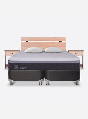 Imagen 2 del producto Cama Americana Ortopedic Advance B5 Black 2 Plazas Base Dividida + Almohdas + Set Olmo