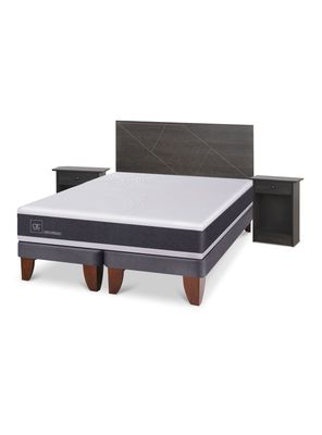 Imagen 1 del producto Cama Europea Ortopedic 2 Plazas Base Dividida Set Villarrica Gris