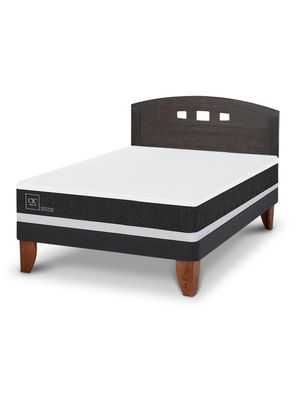 Cama Europea Ortopedic 2 Plazas Respaldo Gales Gris
