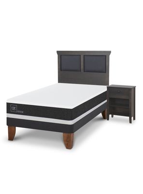 Imagen 2 del producto Cama Europea Ortopedic 1.5 Plazas Set Torino Gris