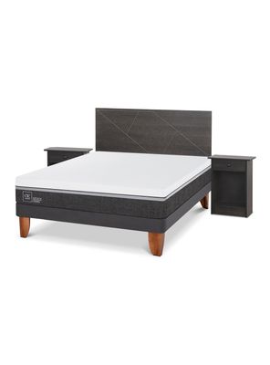 Imagen 1 del producto Cama Europea Ortopedic Advance 2 Plazas Set Villarrica Gris