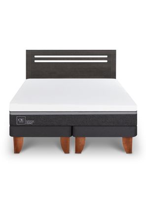 Imagen 2 del producto Cama Europea Ortopedic Advance 2 Plazas Base Dividida Respaldo Munich Gris
