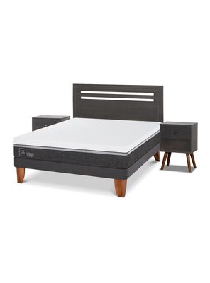 Cama Europea Ortopedic Advance 2 Plazas Munich Gris