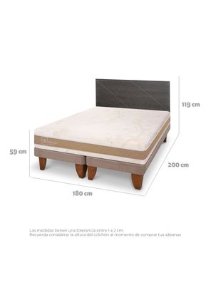 Imagen 2 del producto Cama Europea Rilassati Smart King Respaldo Villarrica Gris
