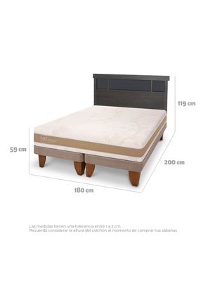 Imagen 2 del producto Cama Europea Rilassati Smart King Respaldo Dublin Gris