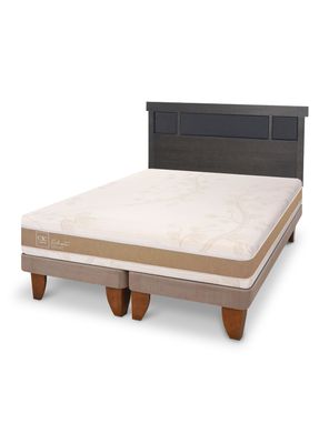 Cama Europea Rilassati Smart King Respaldo Dublin Gris