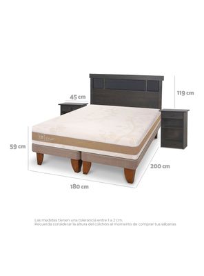 Imagen 2 del producto Cama Europea Rilassati Smart King Set Dublin Gris Gris