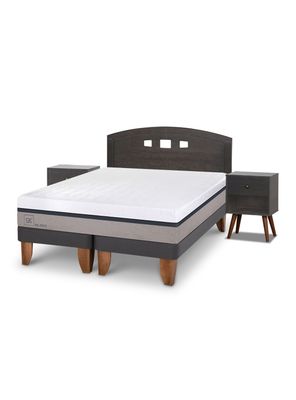 Imagen 1 del producto Cama Europea New Balance 2 Plazas Base Dividida Set Gales Gris