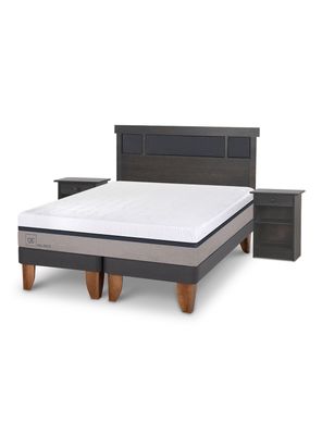 Cama Europea Balance King Set Dublin Gris