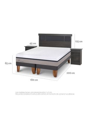 Imagen 2 del producto Cama Europea Balance King Set Dublin Gris