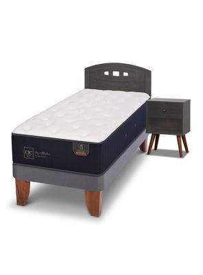 Imagen 1 del producto Cama Europea Premium 1.5 Plazas + Set Gales Gris