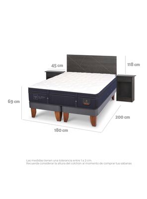 Imagen 2 del producto Cama Europea Super Premium King Set Villarrica Gris