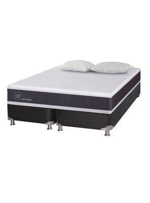 Cama Americana New Ortopedic B5 Black King + Almohadas