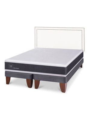 Cama Europea New Ortopedic 2 Plazas Base Dividida Respaldo Danubio