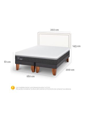 Imagen 2 del producto Cama Europea Balance King Respaldo Danubio